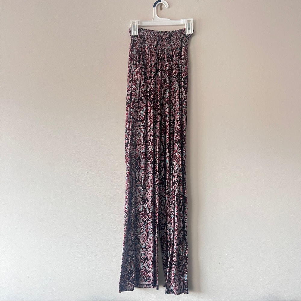 Mossimo Floral Paisley Flared Leg Pants Size XS Boho Hippie